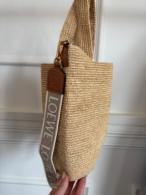 Loewe Raffia Split Crossbody Bag With Strap