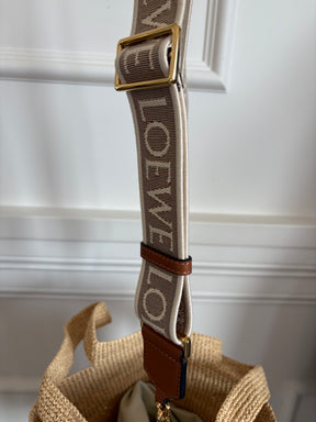 Loewe Raffia Split Crossbody Bag With Strap