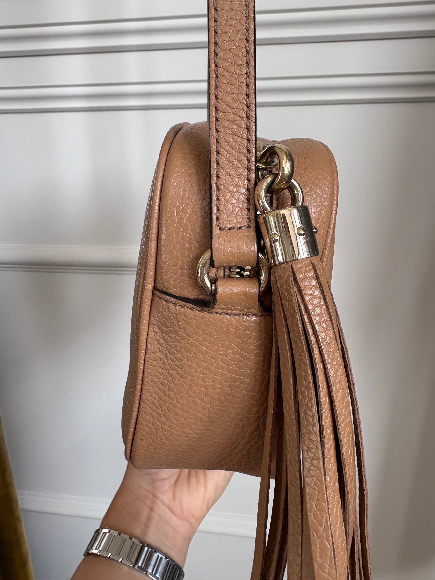 Gucci Beige Leather Soho Disco Bag