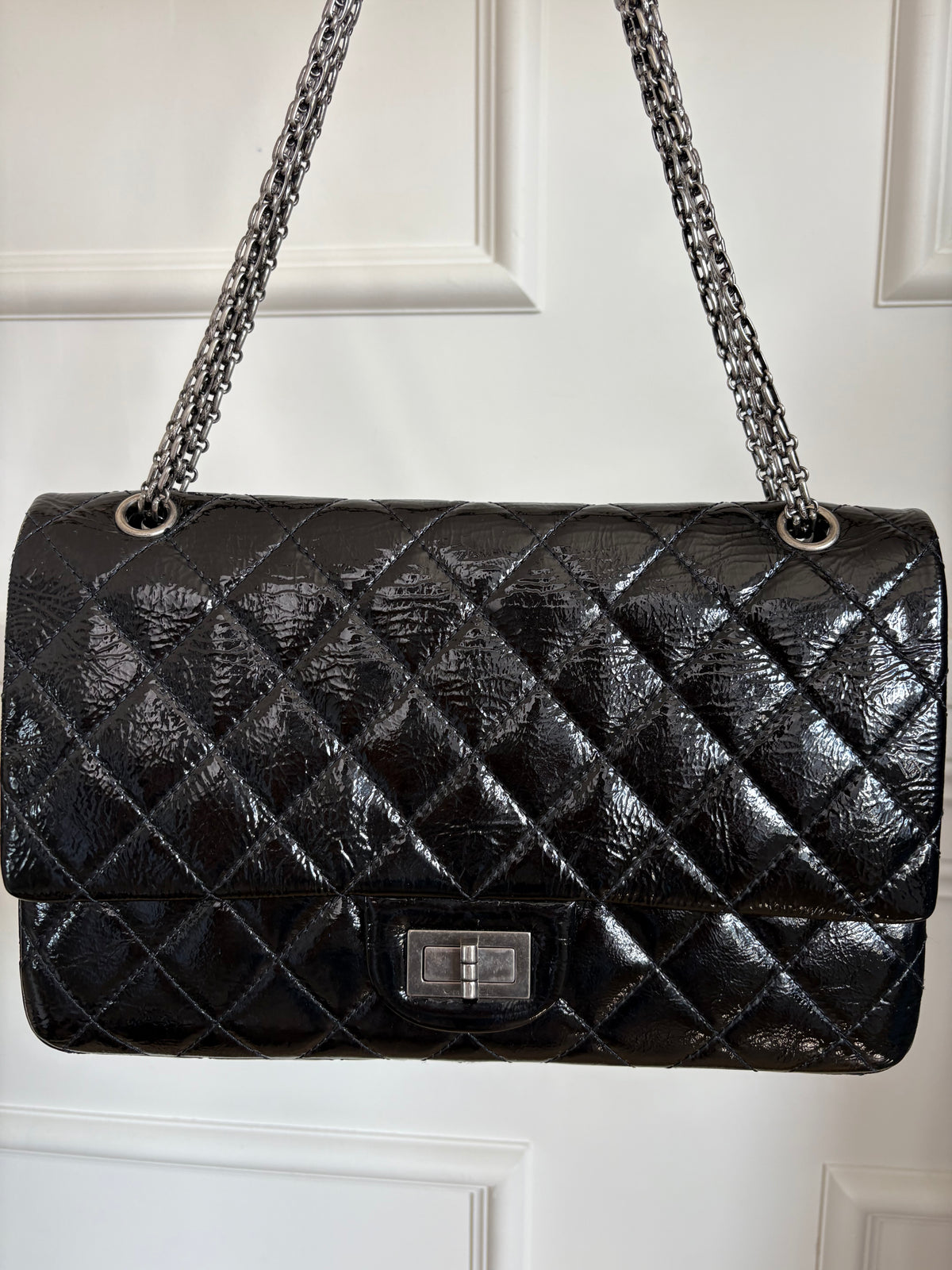 Chanel 2.55 Reissue Patent Leather Handbag Jumbo