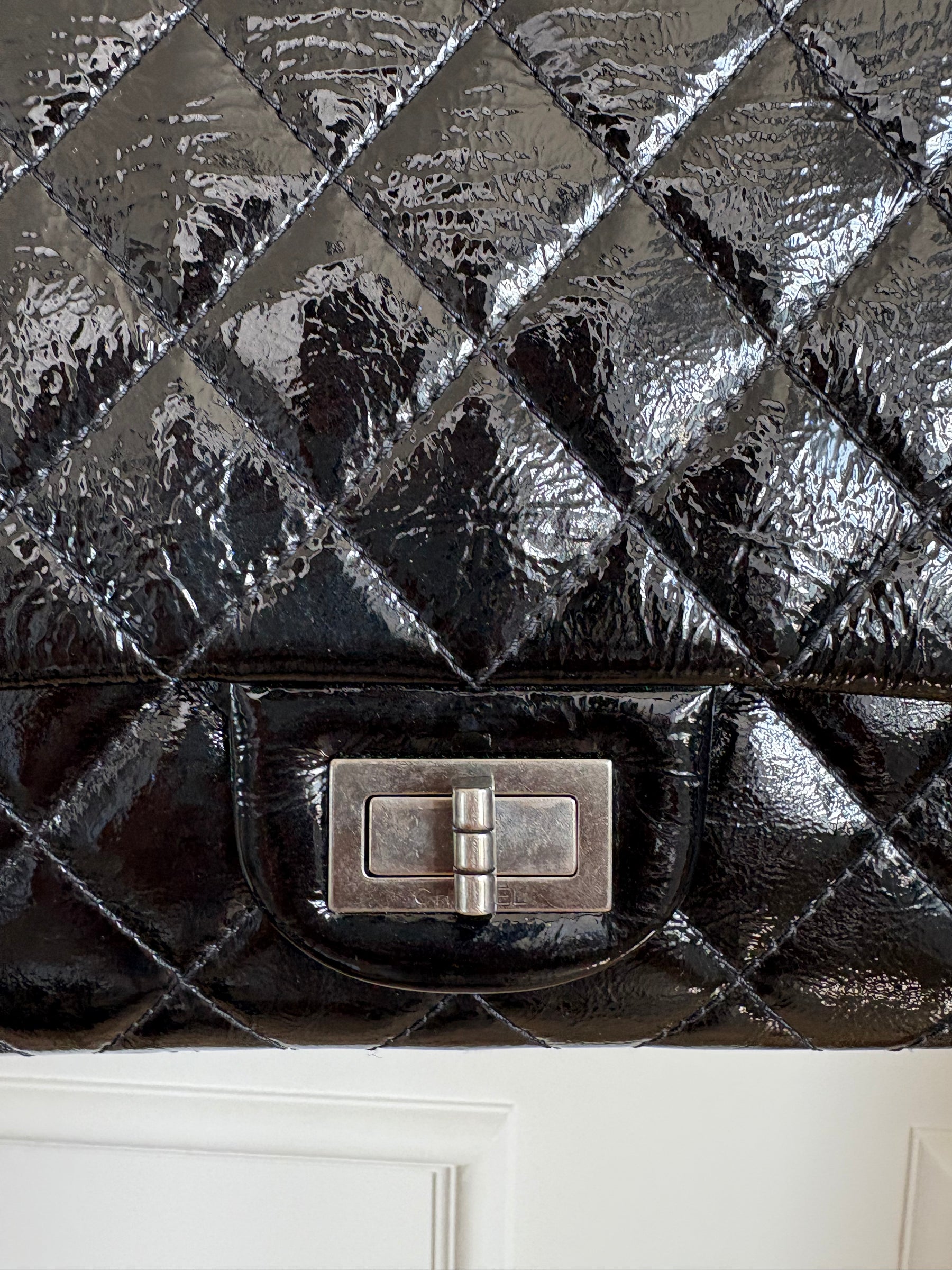 Chanel 2.55 Reissue Patent Leather Handbag Jumbo