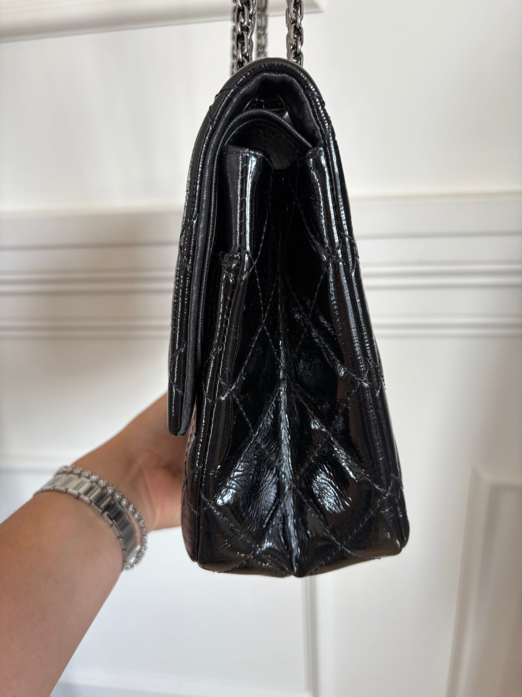 Chanel 2.55 Reissue Patent Leather Handbag Jumbo