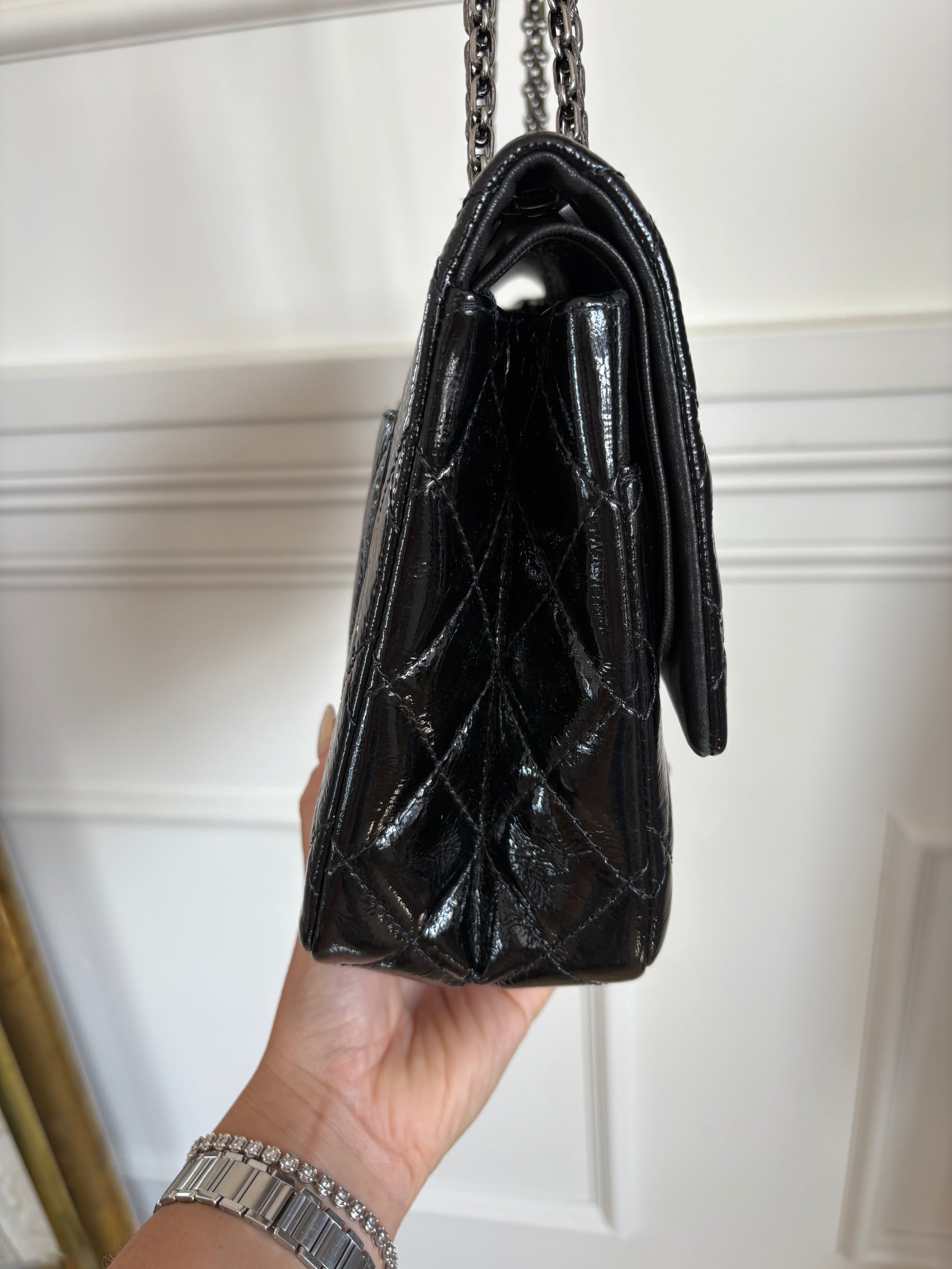 Chanel 2.55 Reissue Patent Leather Handbag Jumbo