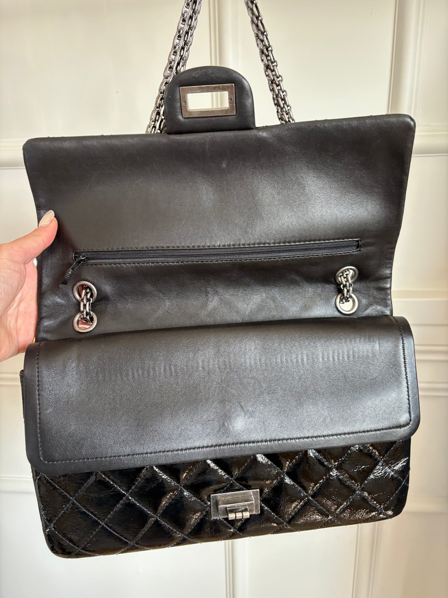 Chanel 2.55 Reissue Patent Leather Handbag Jumbo