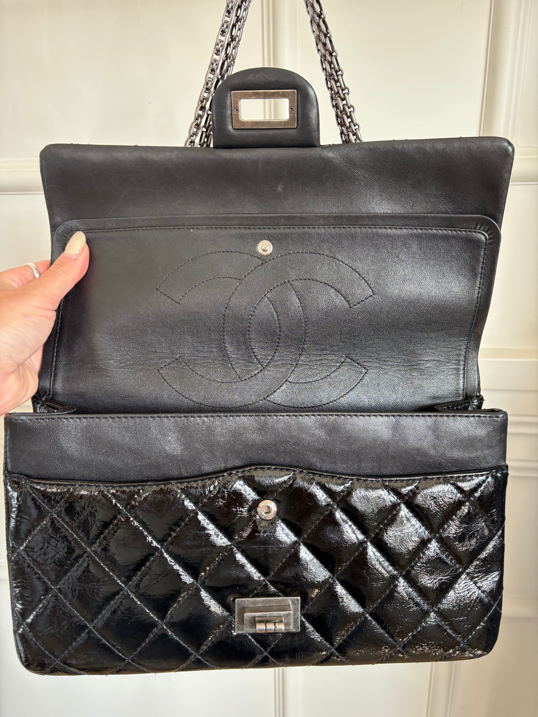 Chanel 2.55 Reissue Patent Leather Handbag Jumbo