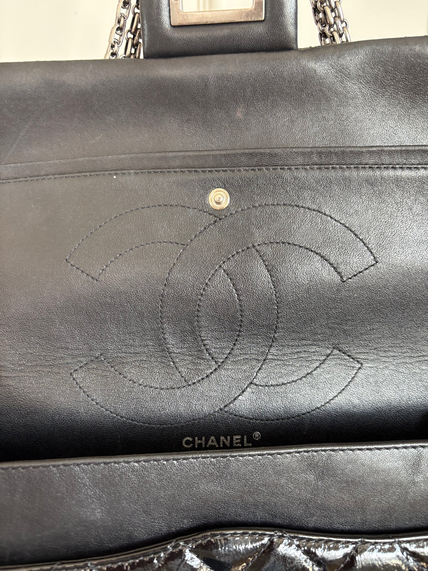 Chanel 2.55 Reissue Patent Leather Handbag Jumbo