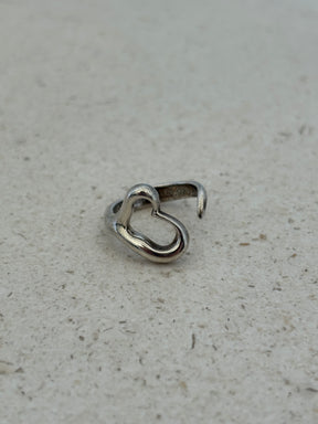 Tiffany & Co. Sterling Silver Open Heart Ring