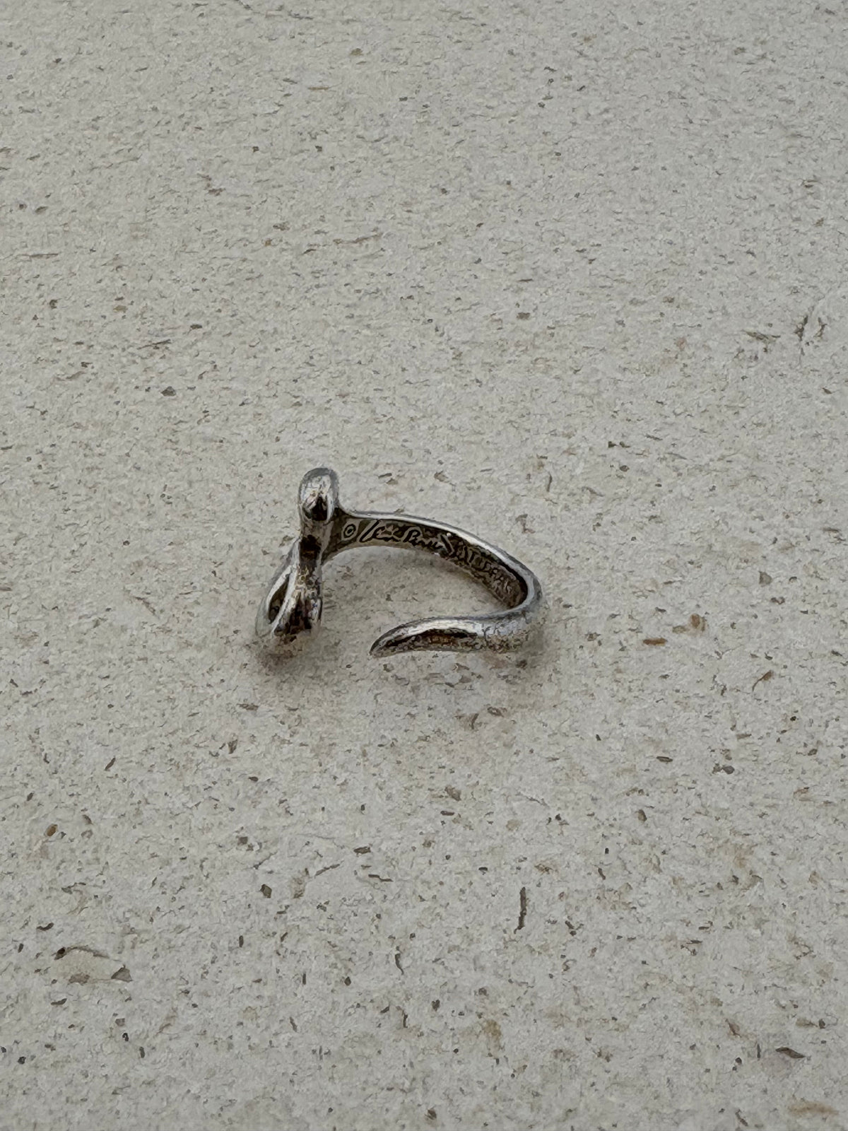 Tiffany & Co. Sterling Silver Open Heart Ring