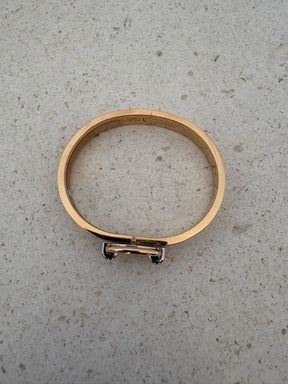 Hermès Pink and Gold Chain D'ancre Bangle
