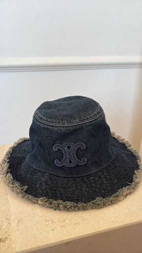 Celine Denim Bucket Hat, M
