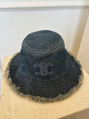 Celine Denim Bucket Hat, M
