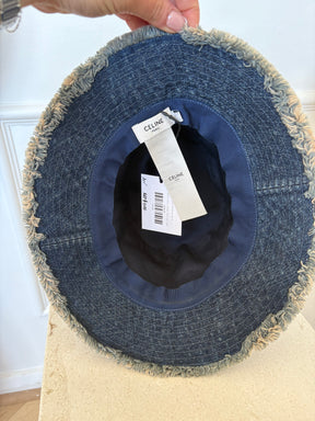 Celine Denim Bucket Hat, M