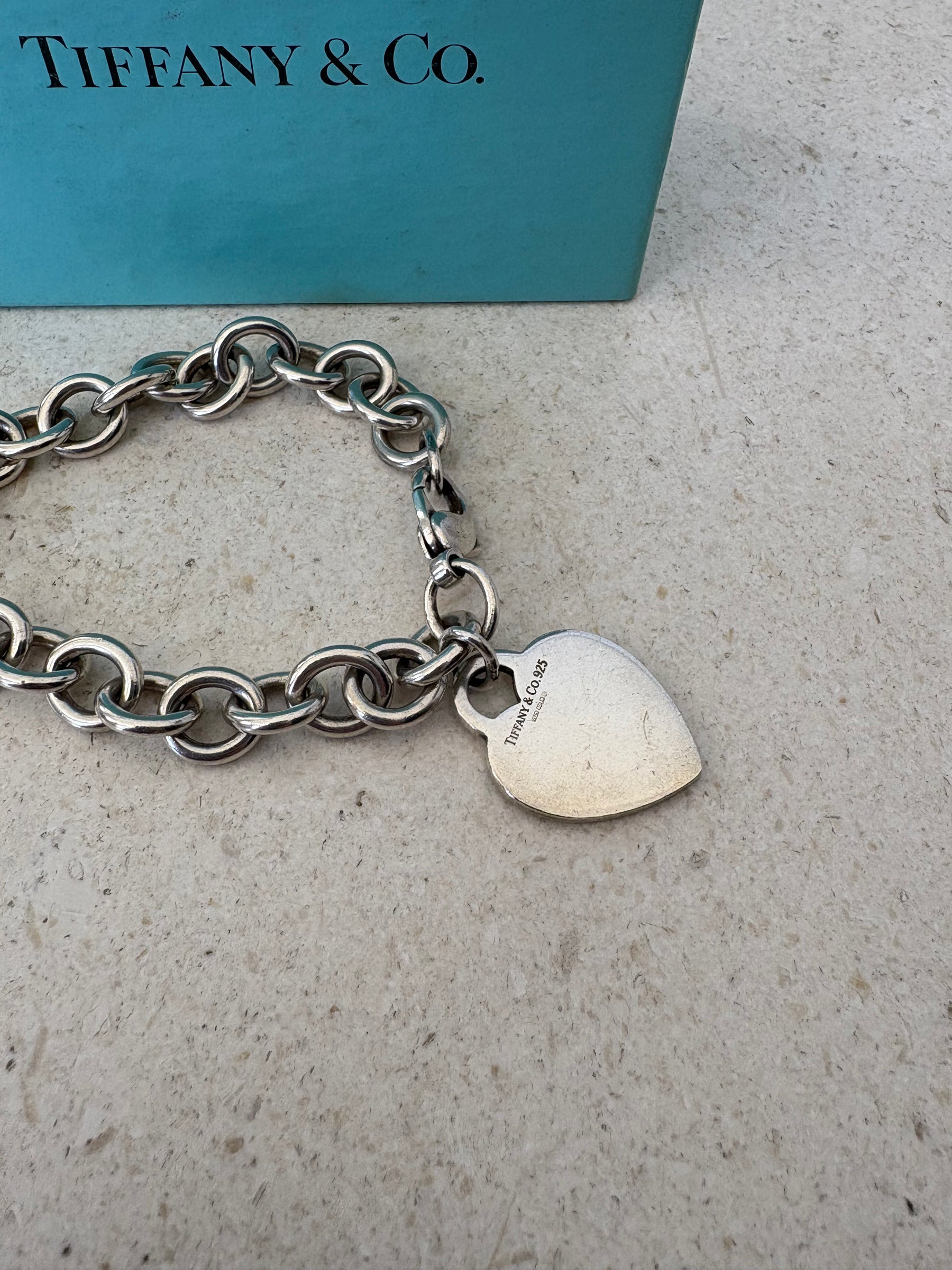 Tiffany & Co. Sterling Silver Heart Chain Bracelet