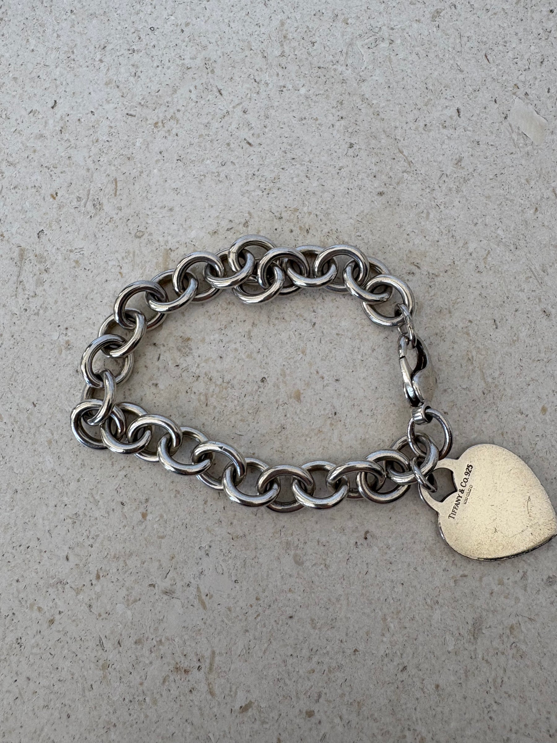 Tiffany & Co. Sterling Silver Heart Chain Bracelet