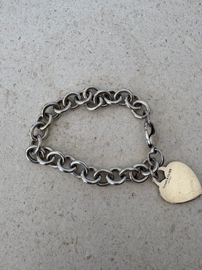Tiffany & Co. Sterling Silver Heart Chain Bracelet