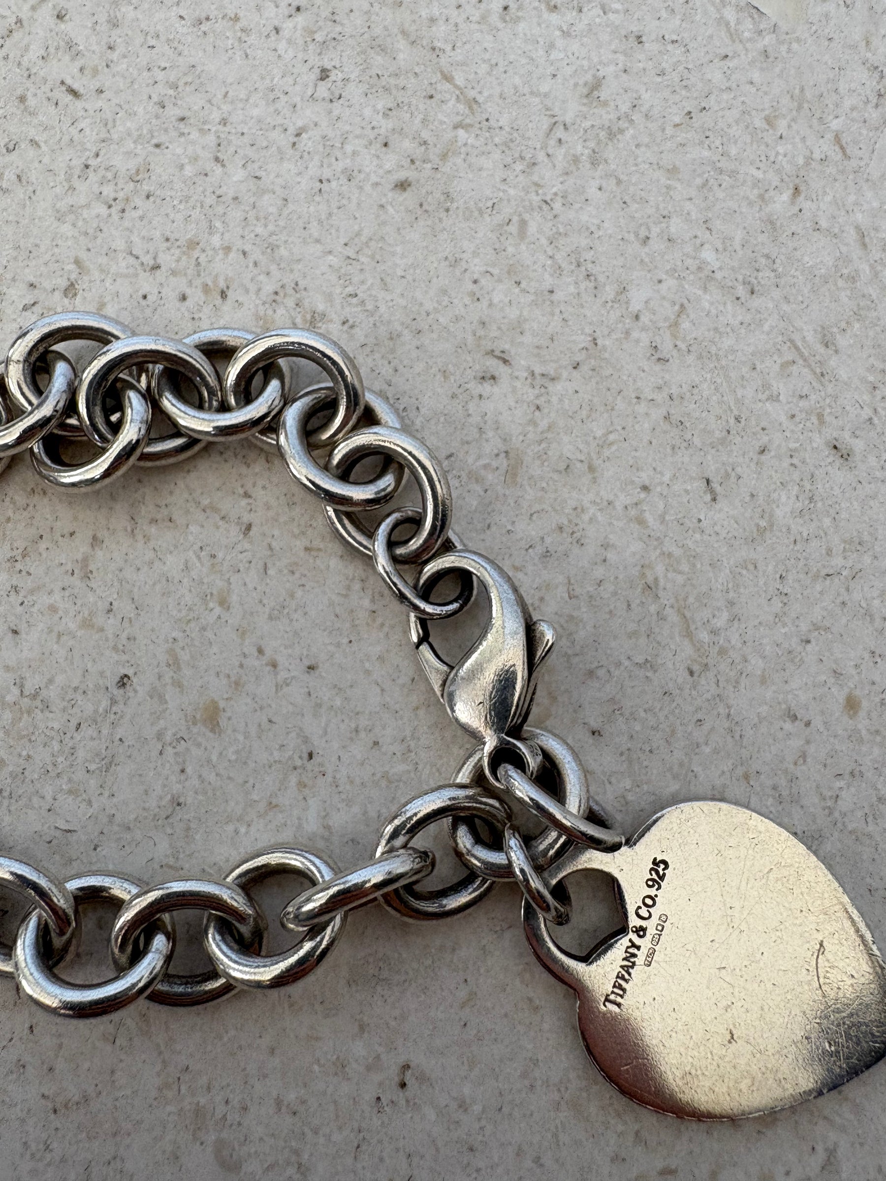 Tiffany & Co. Sterling Silver Heart Chain Bracelet