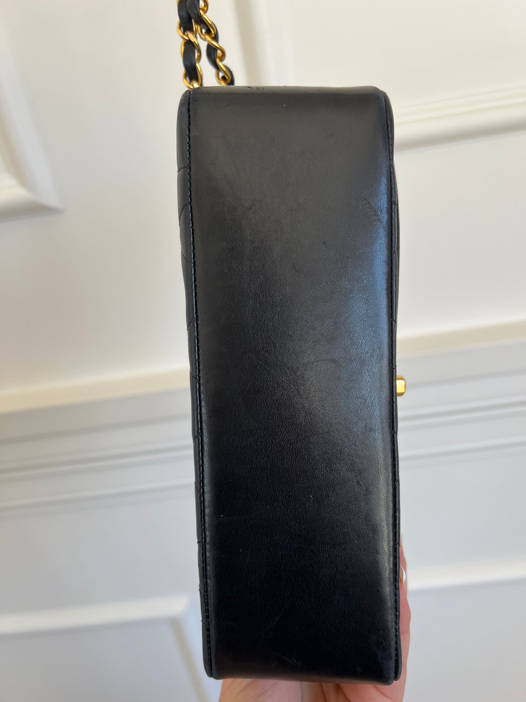 Chanel Black Leather Diana Bag