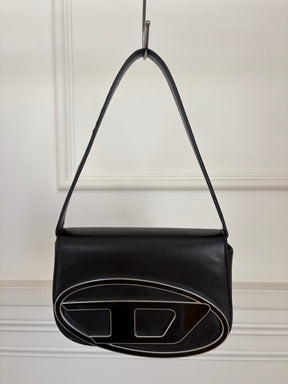 Diesel Black Leather IDR-Iconic Shoulder Bag