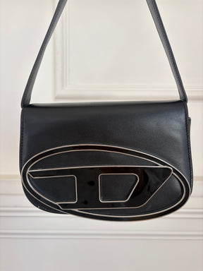Diesel Black Leather IDR-Iconic Shoulder Bag
