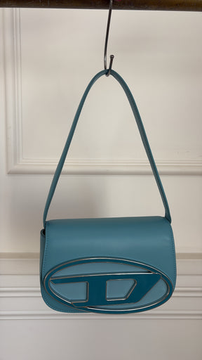 Diesel Blue Leather IDR-Iconic Shoulder Bag