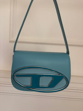 Diesel Blue Leather IDR-Iconic Shoulder Bag