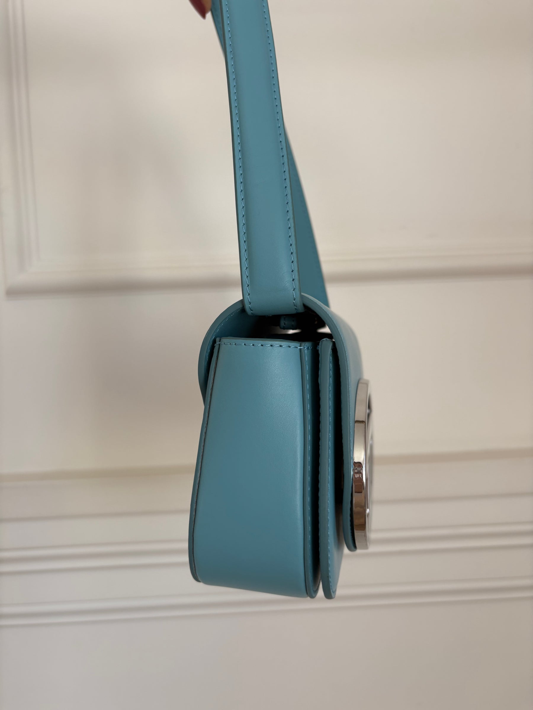 Diesel Blue Leather IDR-Iconic Shoulder Bag