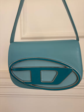 Diesel Blue Leather IDR-Iconic Shoulder Bag