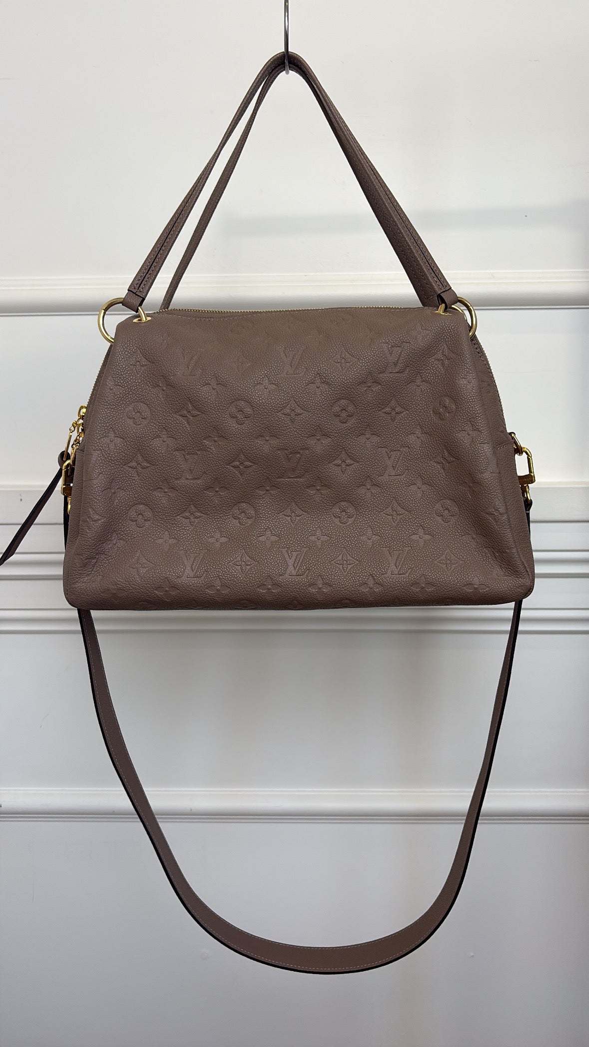 Louis Vuitton Ponthieu PM Bag Monogram Empreinte Leather Taupe