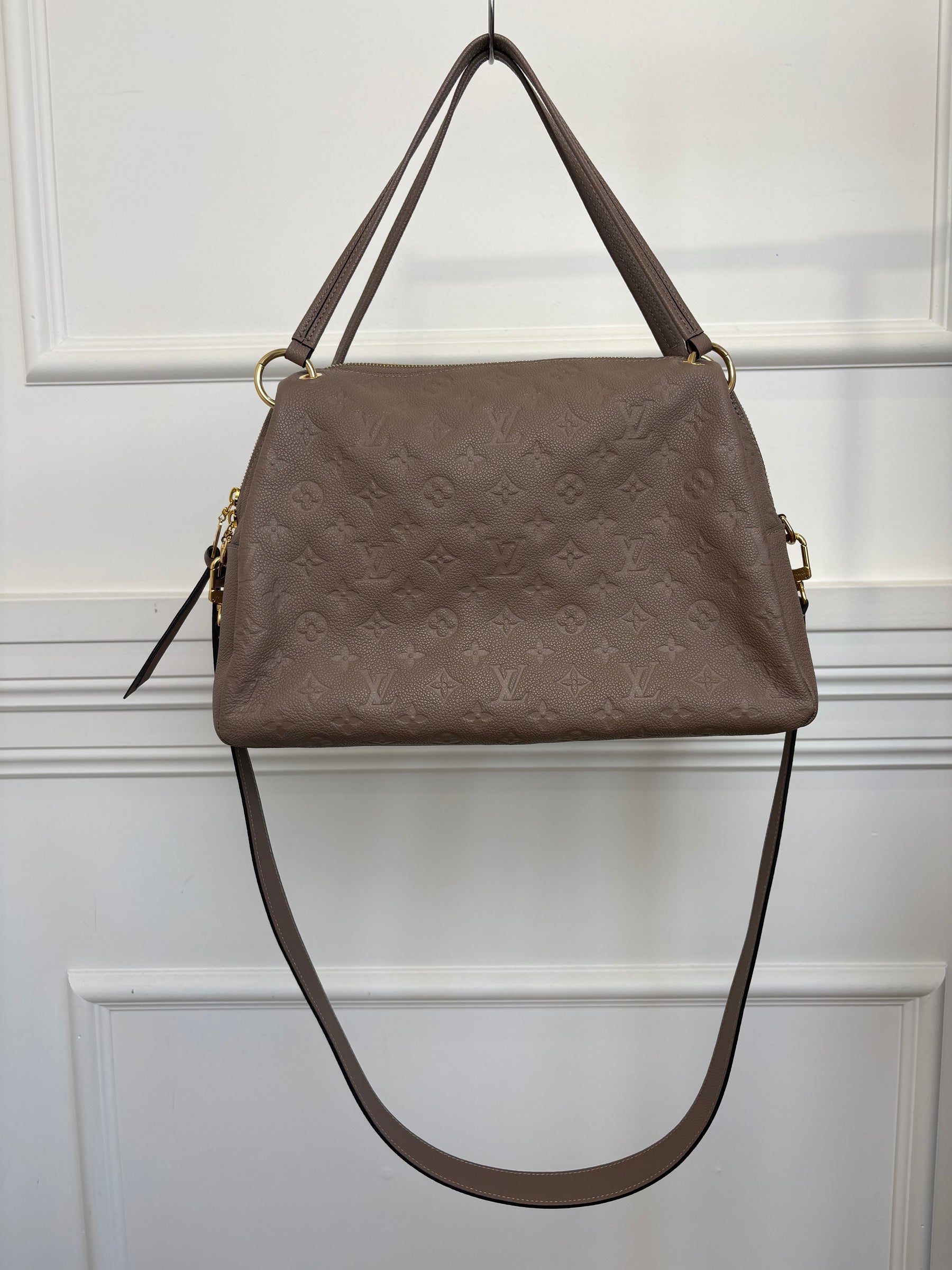 Louis Vuitton Ponthieu PM Bag Monogram Empreinte Leather Taupe