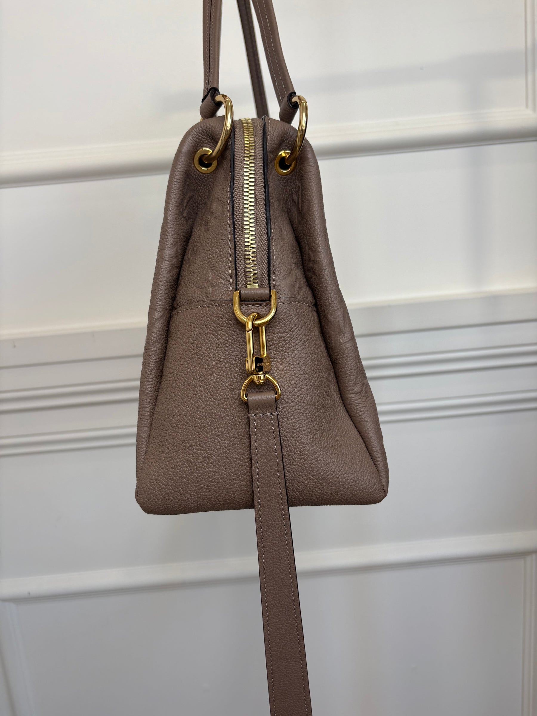 Louis Vuitton Ponthieu PM Bag Monogram Empreinte Leather Taupe