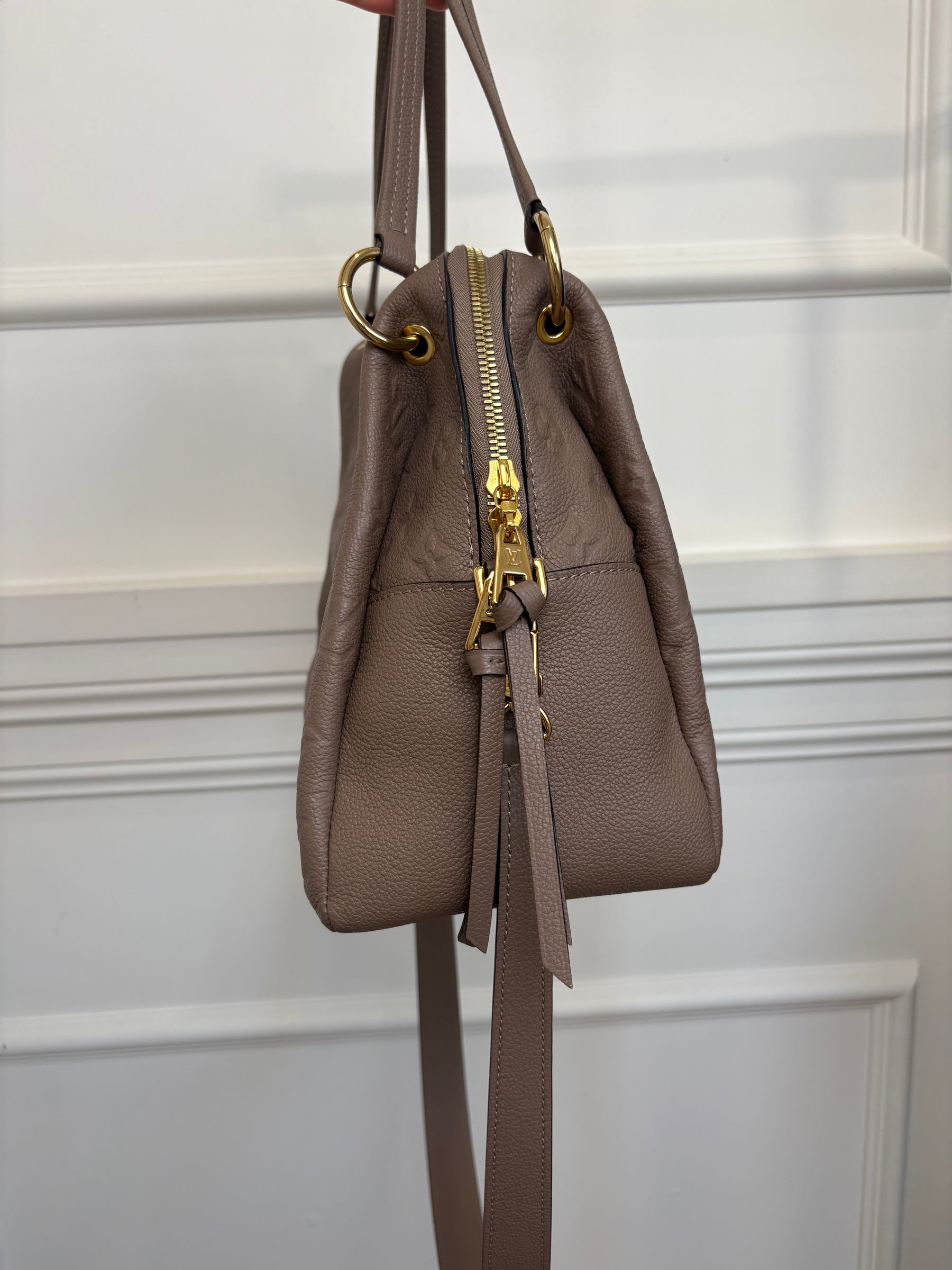 Louis Vuitton Ponthieu PM Bag Monogram Empreinte Leather Taupe