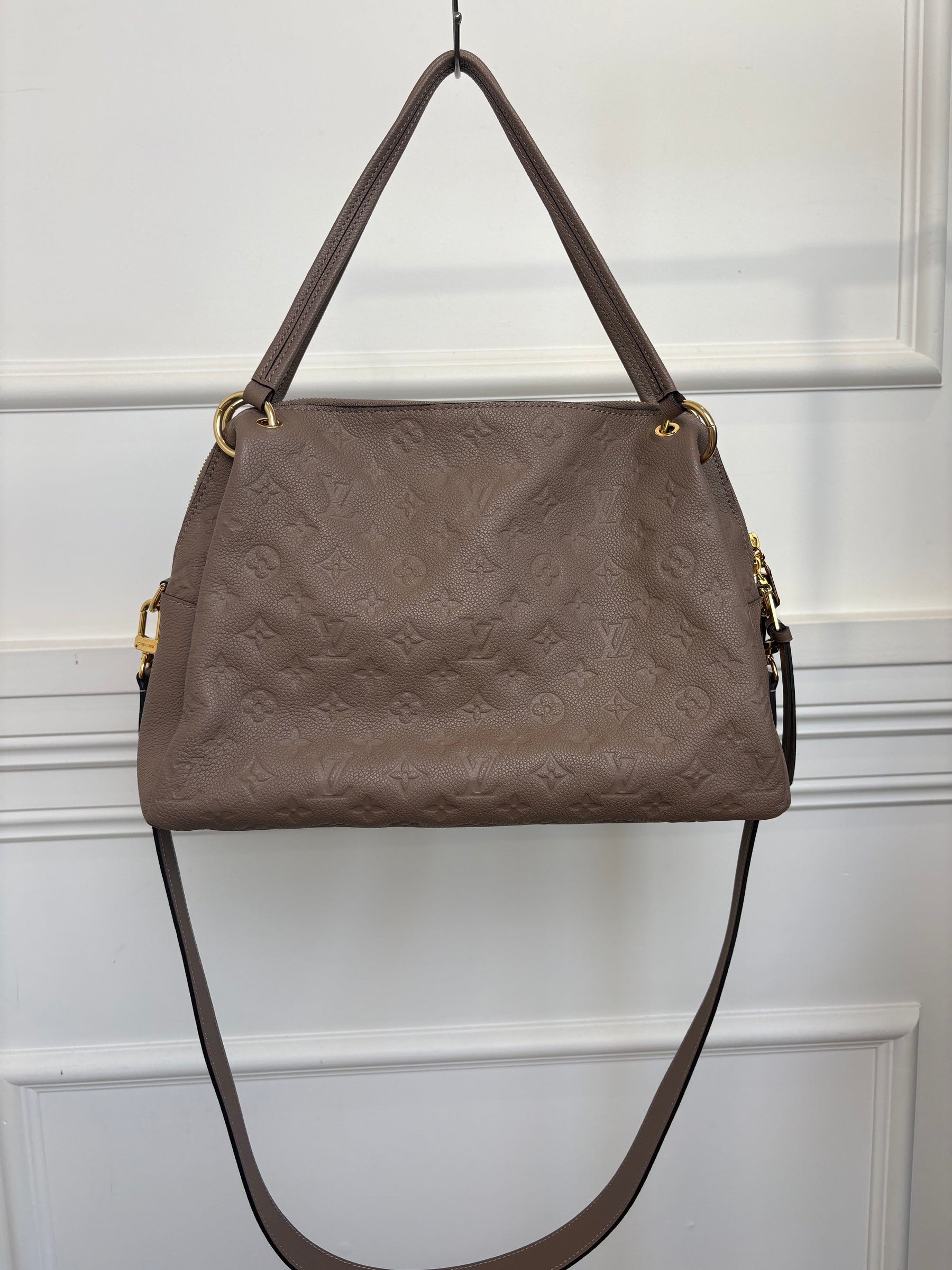 Louis Vuitton Ponthieu PM Bag Monogram Empreinte Leather Taupe