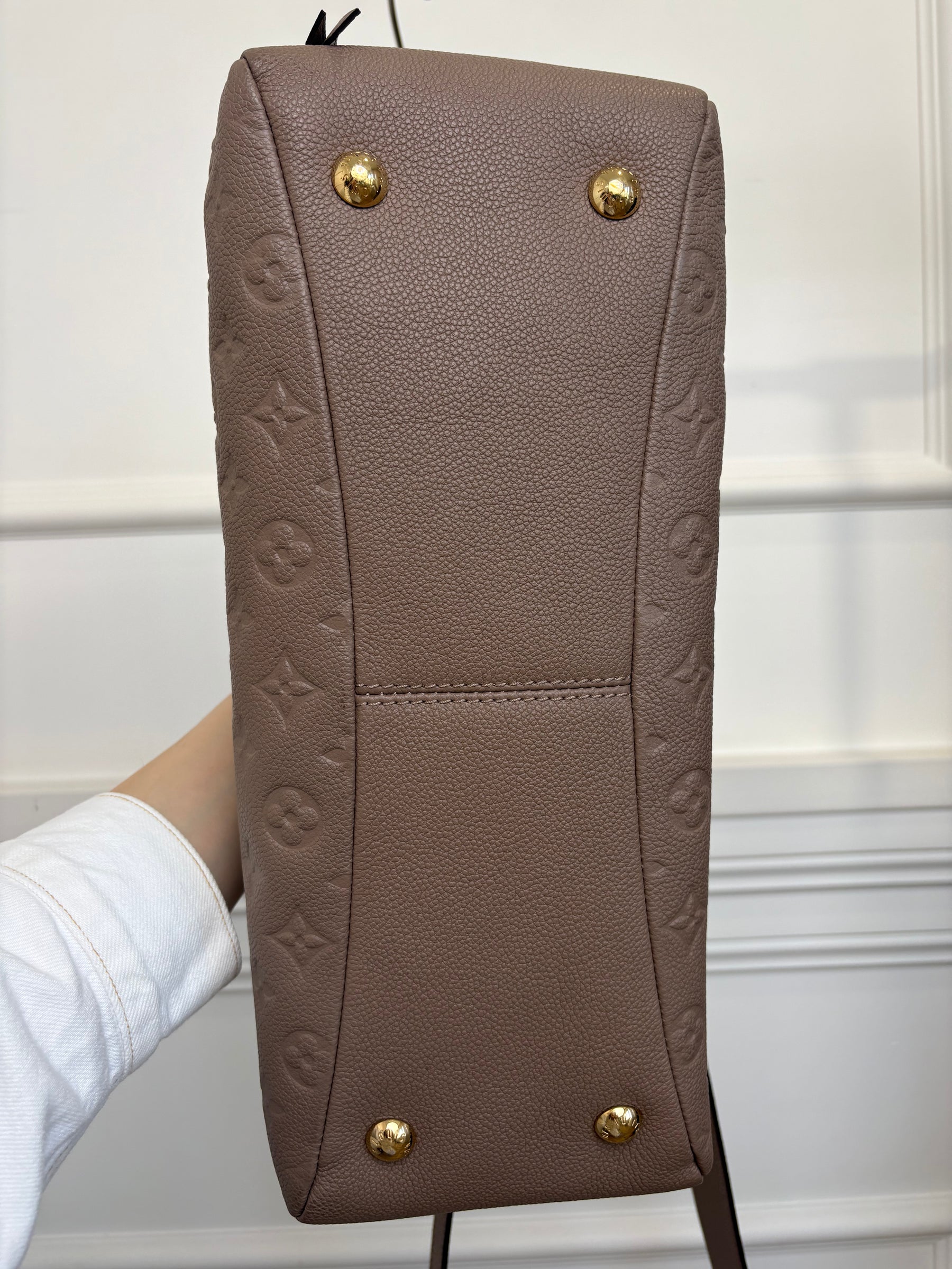 Louis Vuitton Ponthieu PM Bag Monogram Empreinte Leather Taupe
