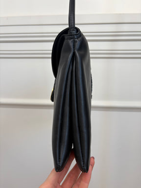 Bottega Veneta Black Leather Medium Liberta Bag