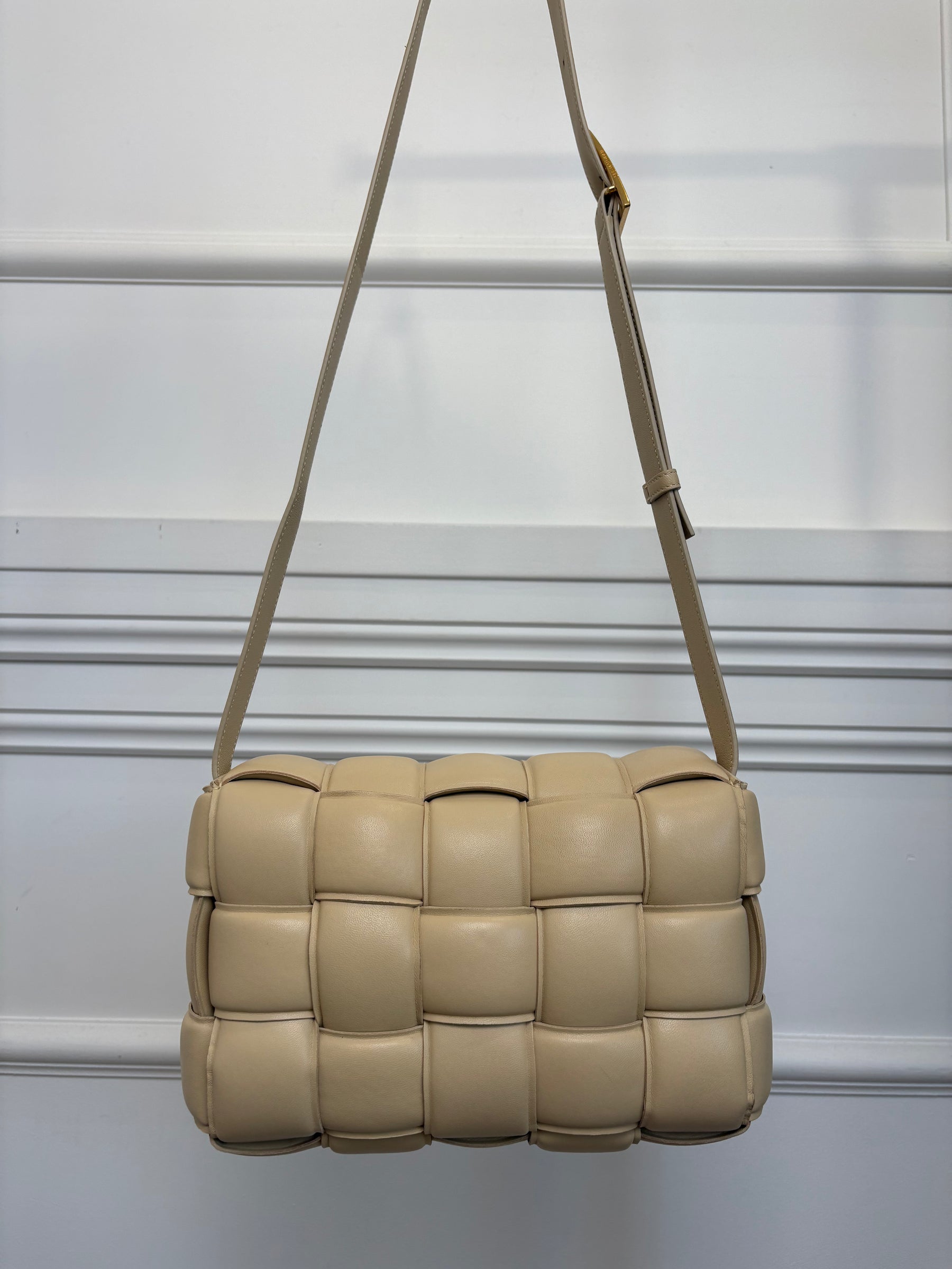 Bottega Veneta Beige Padded Casette Bag