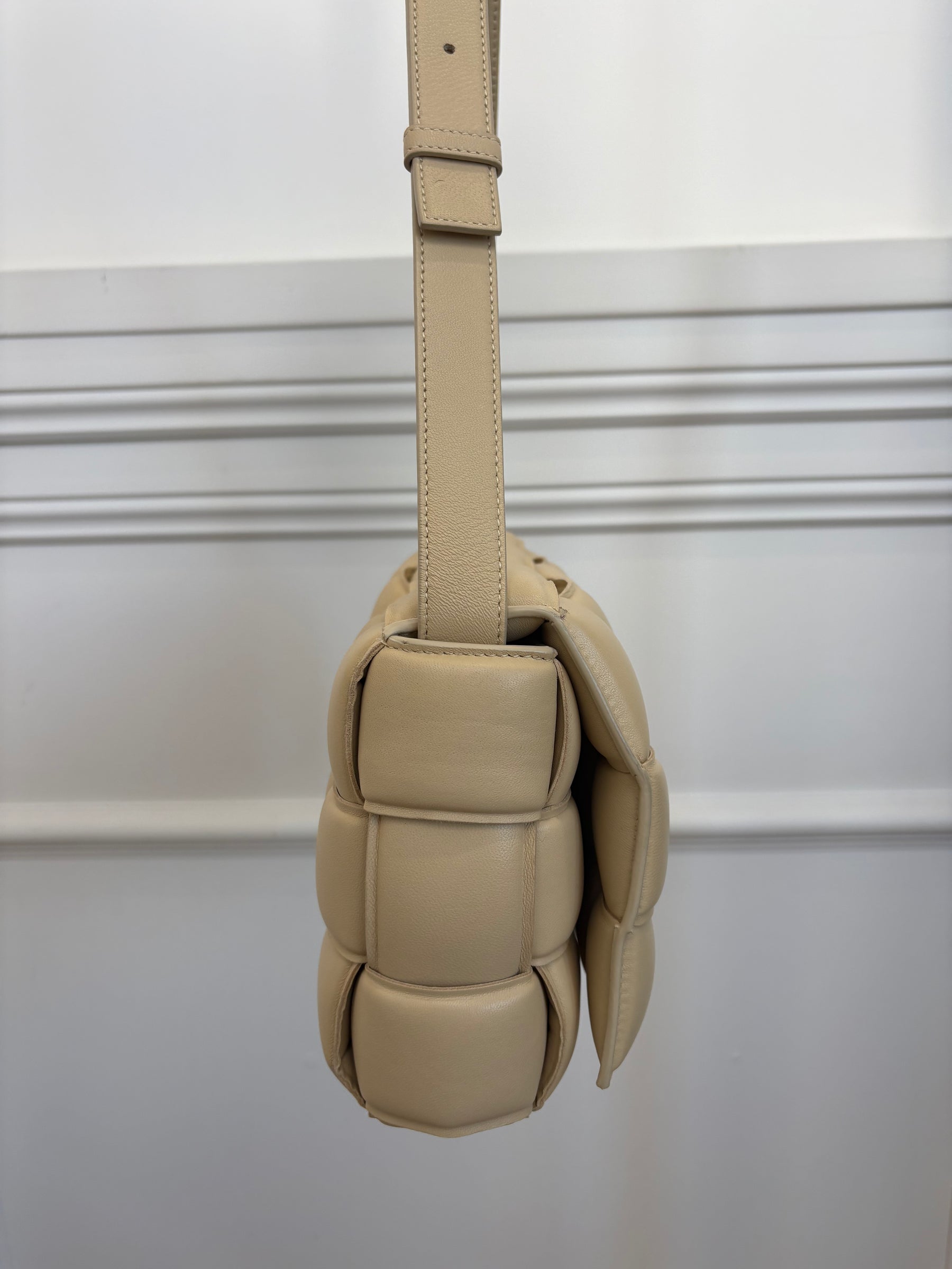 Bottega Veneta Beige Padded Casette Bag