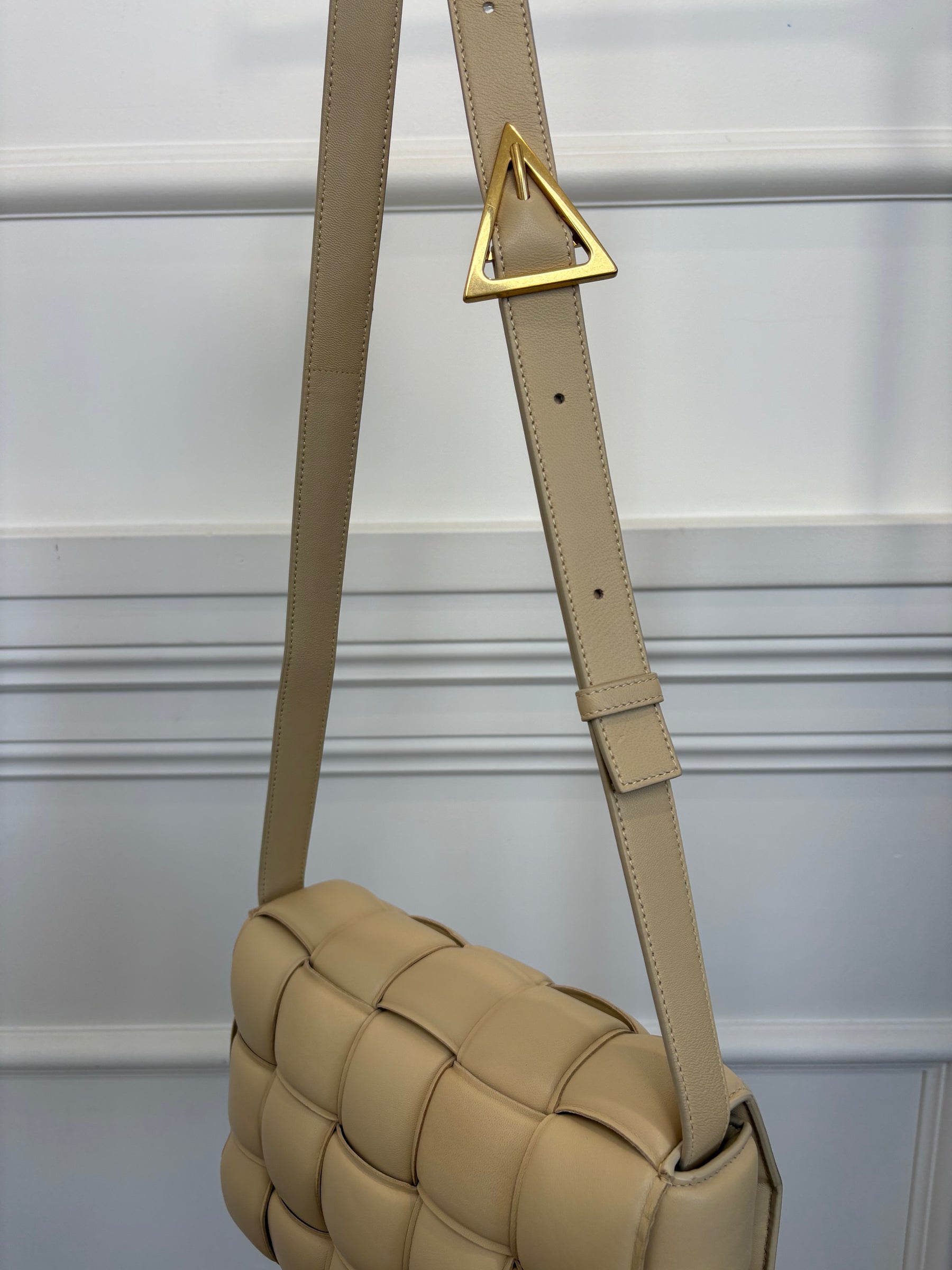 Bottega Veneta Beige Padded Casette Bag