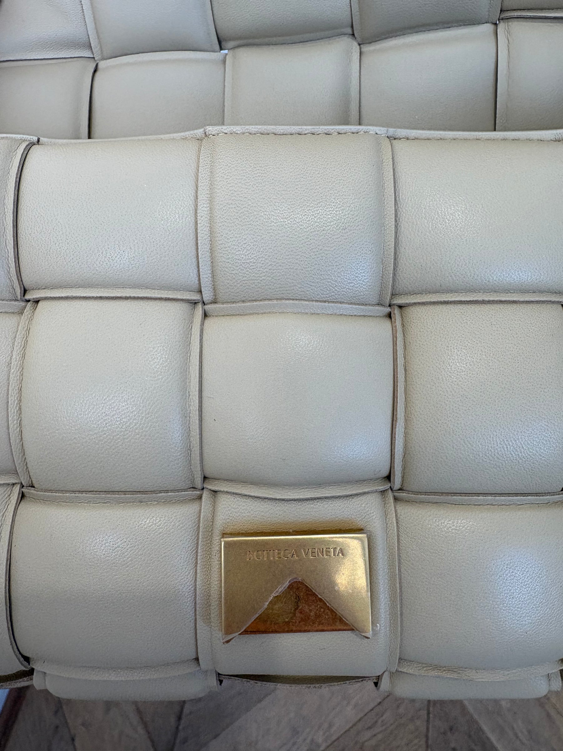 Bottega Veneta Beige Padded Casette Bag