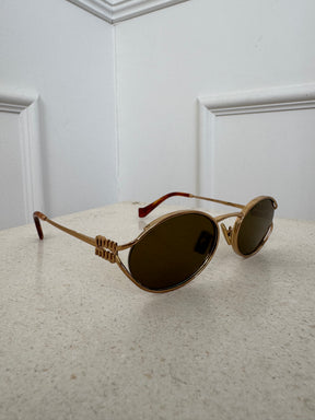 Miu Miu MU 52YS Gold Sunglasses