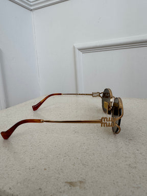 Miu Miu MU 52YS Gold Sunglasses