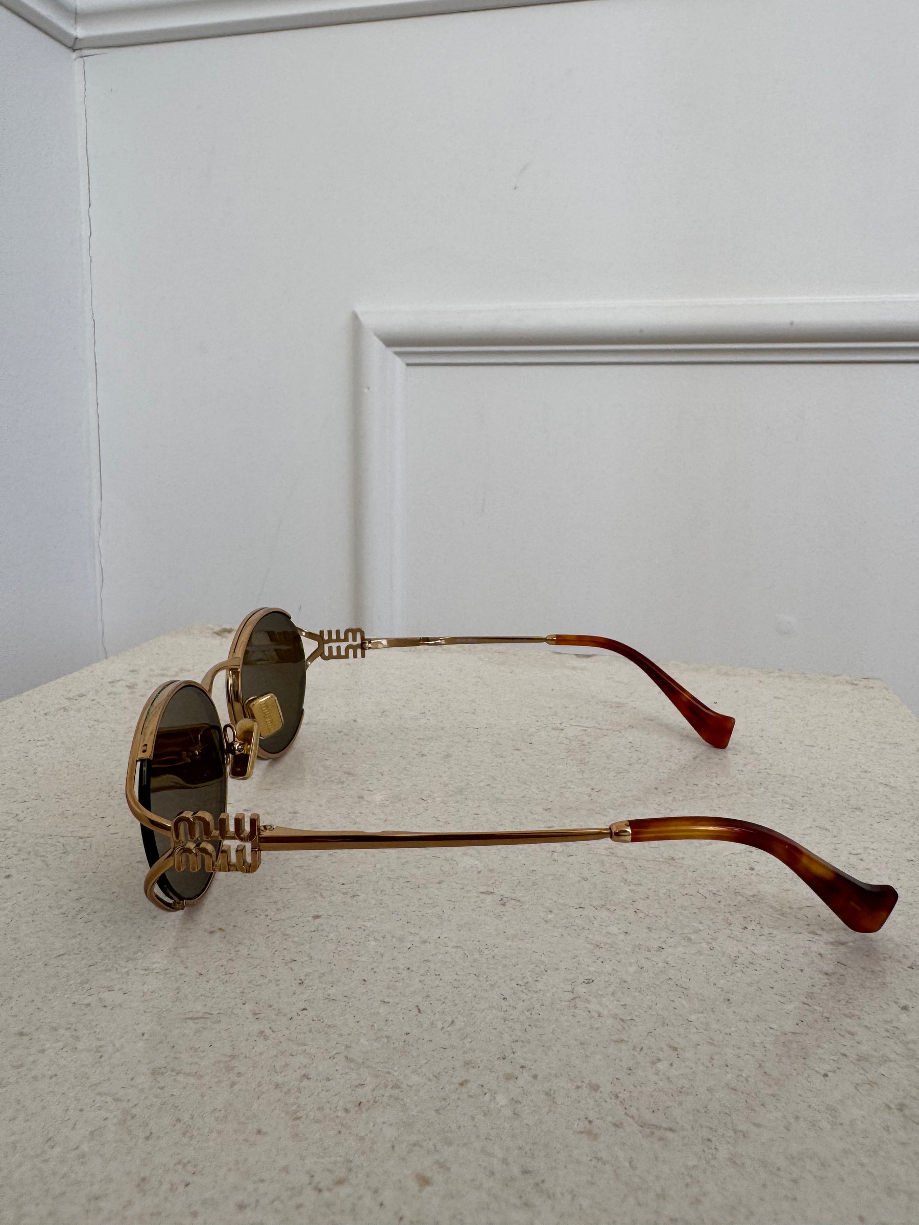 Miu Miu MU 52YS Gold Sunglasses