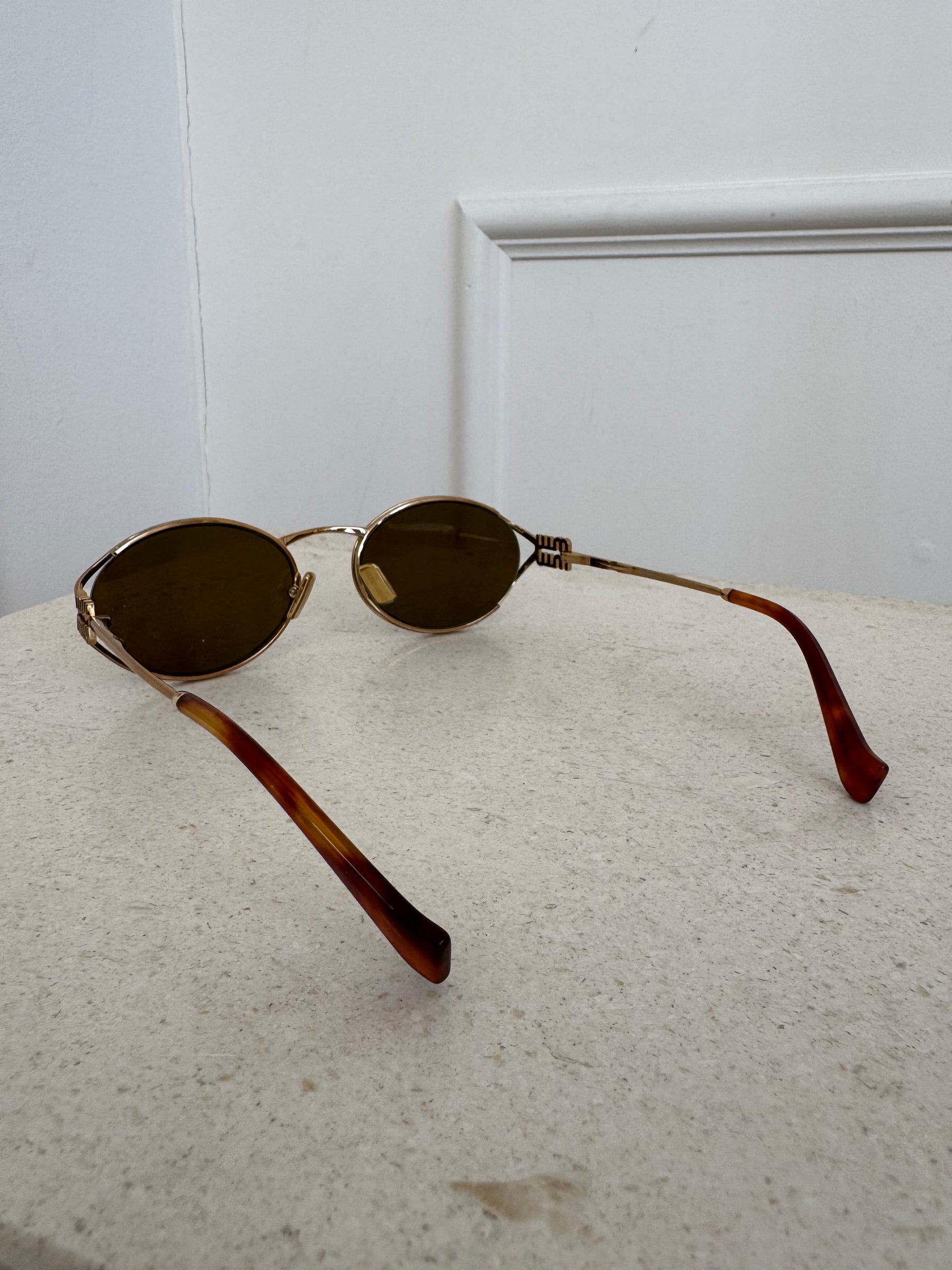 Miu Miu MU 52YS Gold Sunglasses