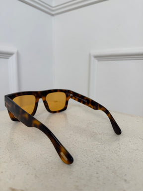Tom Ford Tortoiseshell Flat Top Sunglasses