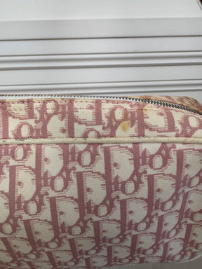 Dior Pink and White Diorissimo Trotter Pink Shoulder Bag