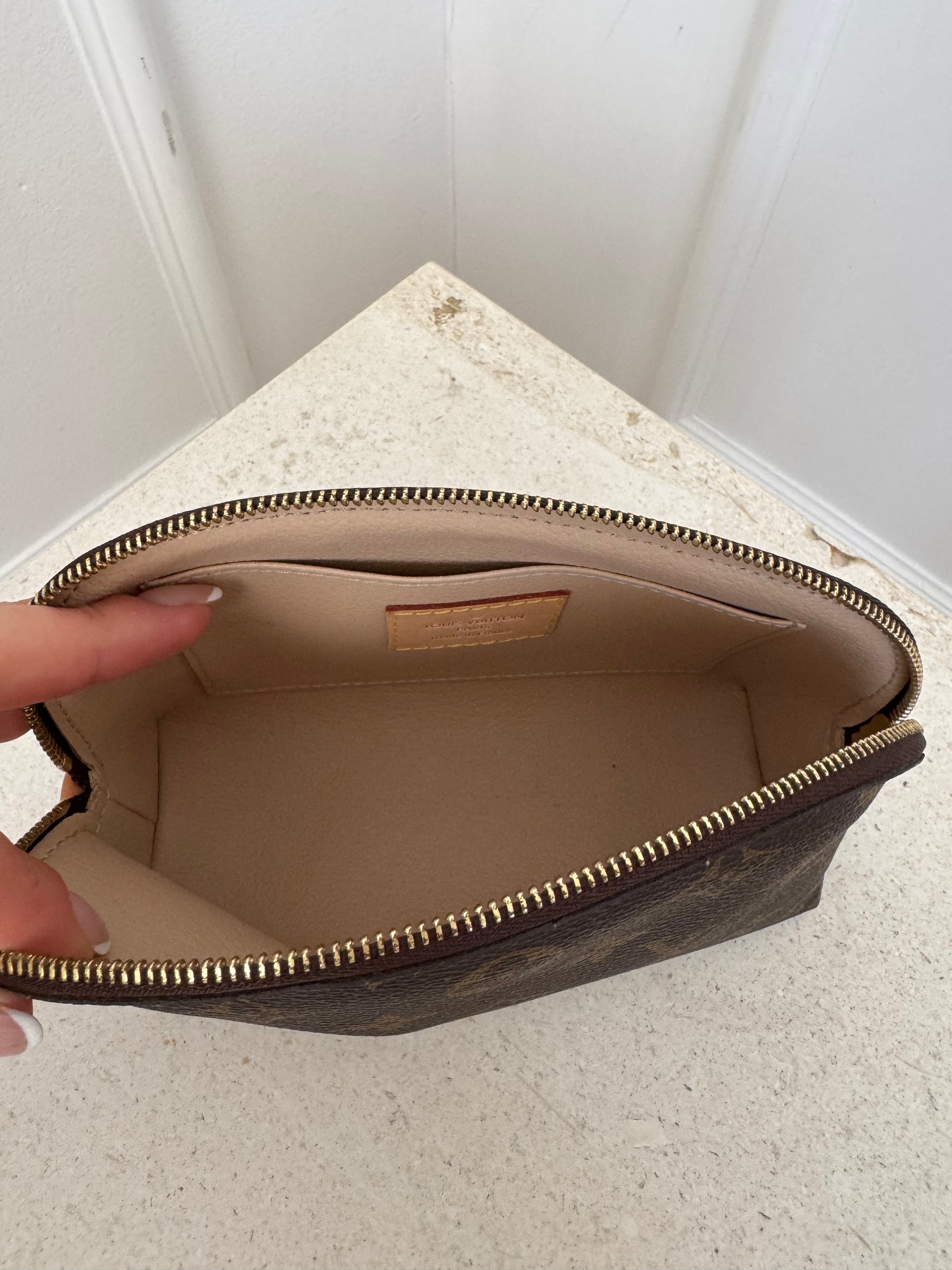 Louis Vuitton Canvas Monogram Cosmetic Pouch