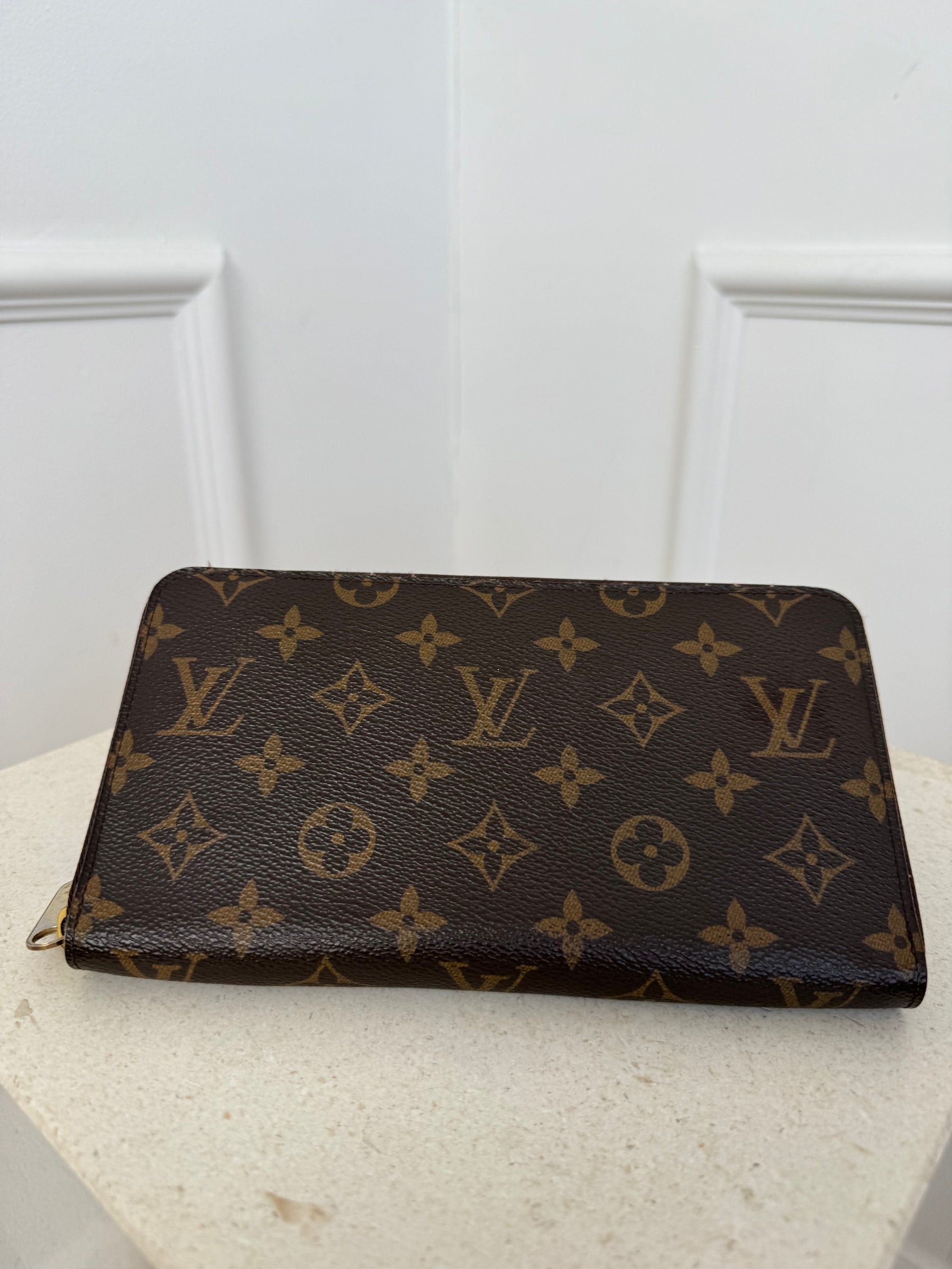 Louis Vuitton Canvas Monogram Zippy Organiser *Hot stamped with S.J.A*