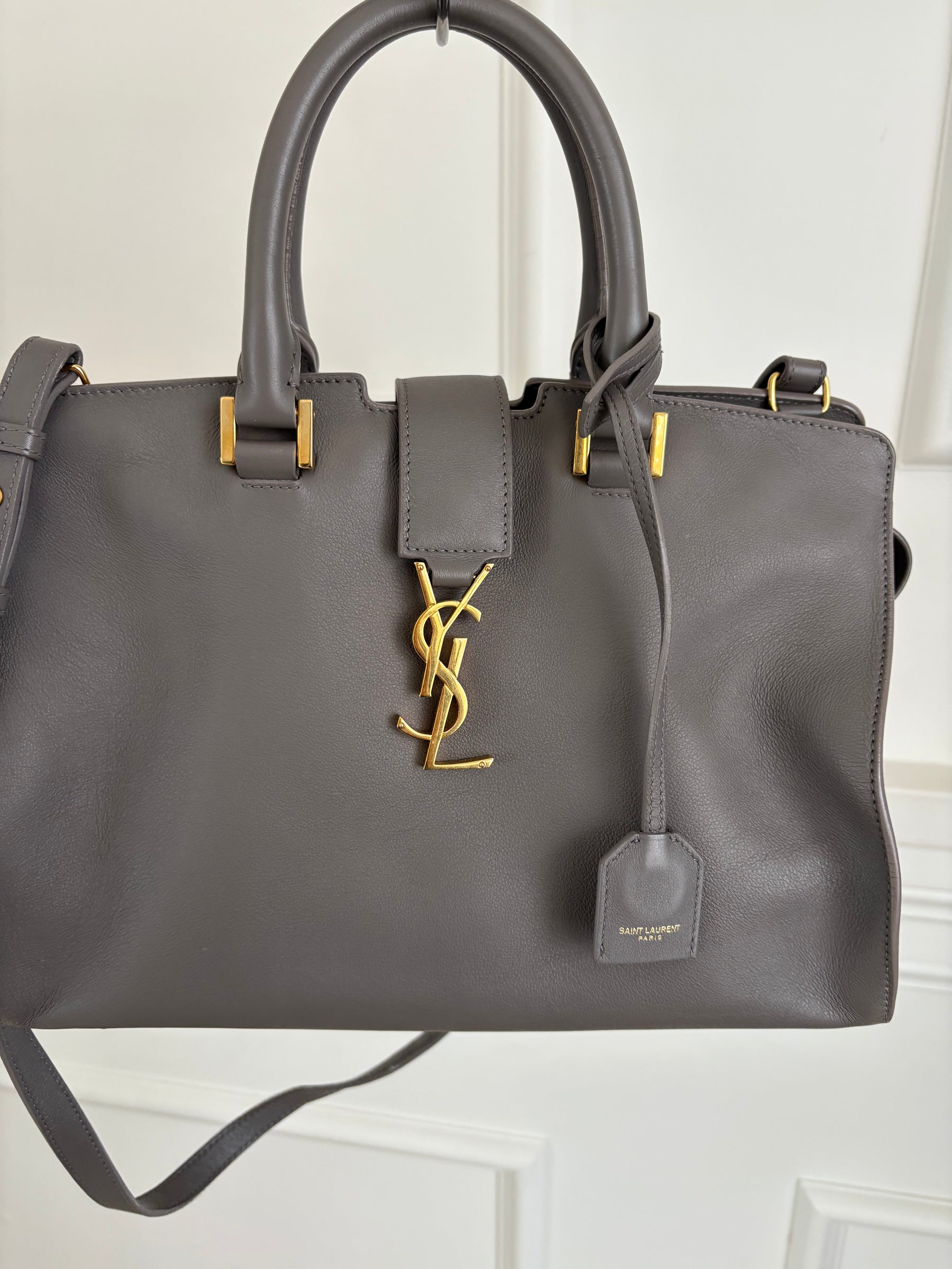 YSL Monogram Cabas leather crossbody bag