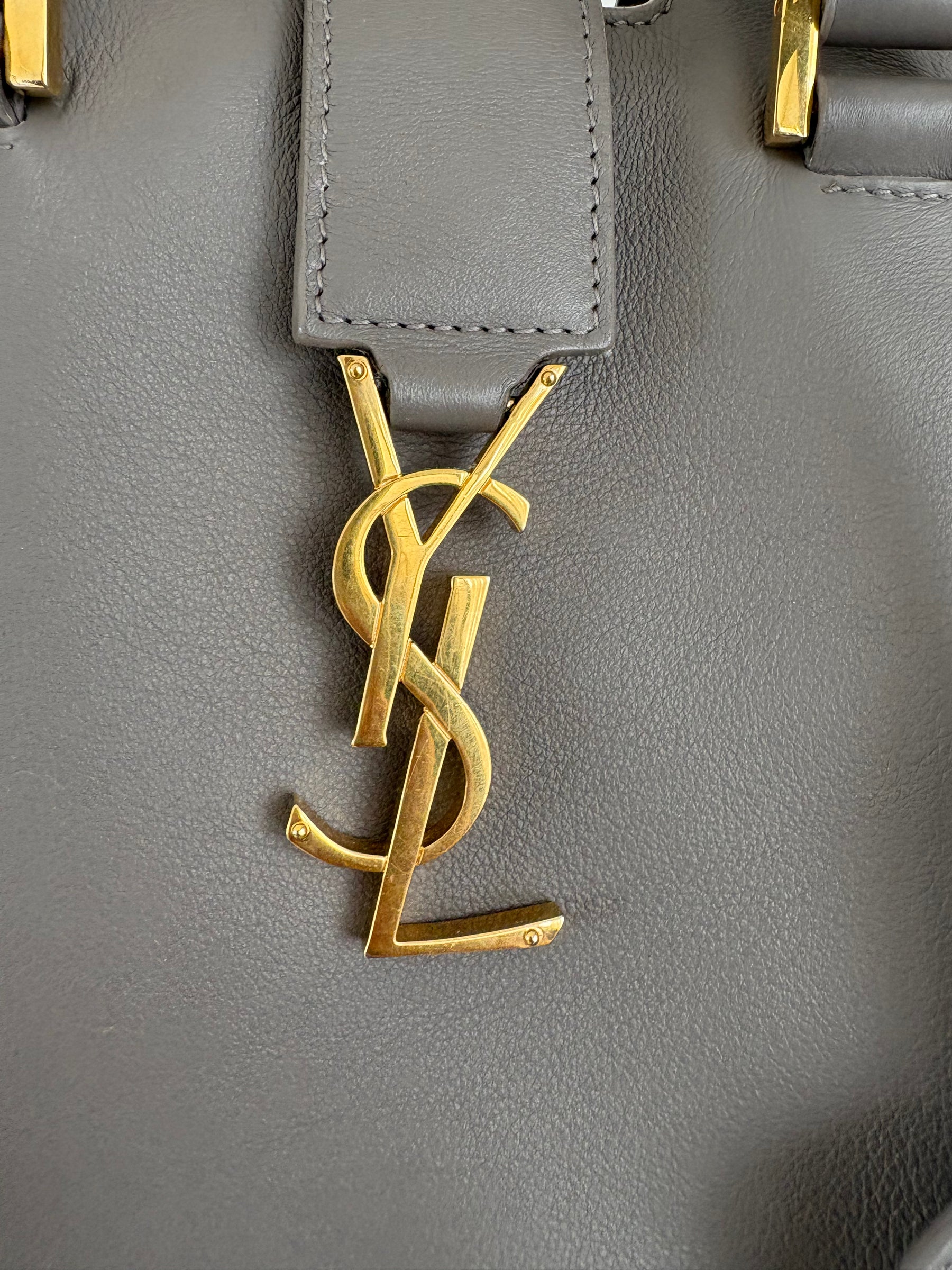 YSL Monogram Cabas leather crossbody bag