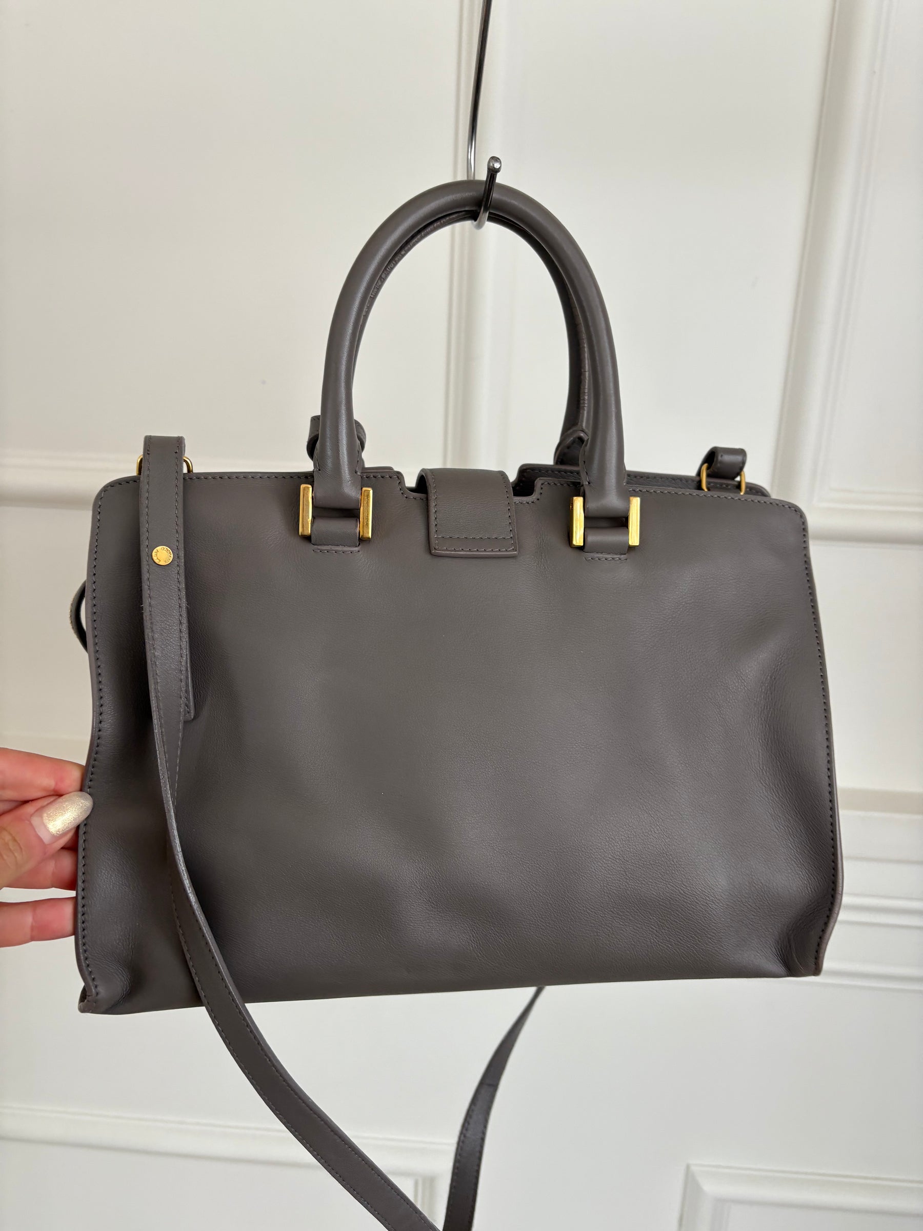 YSL Monogram Cabas leather crossbody bag