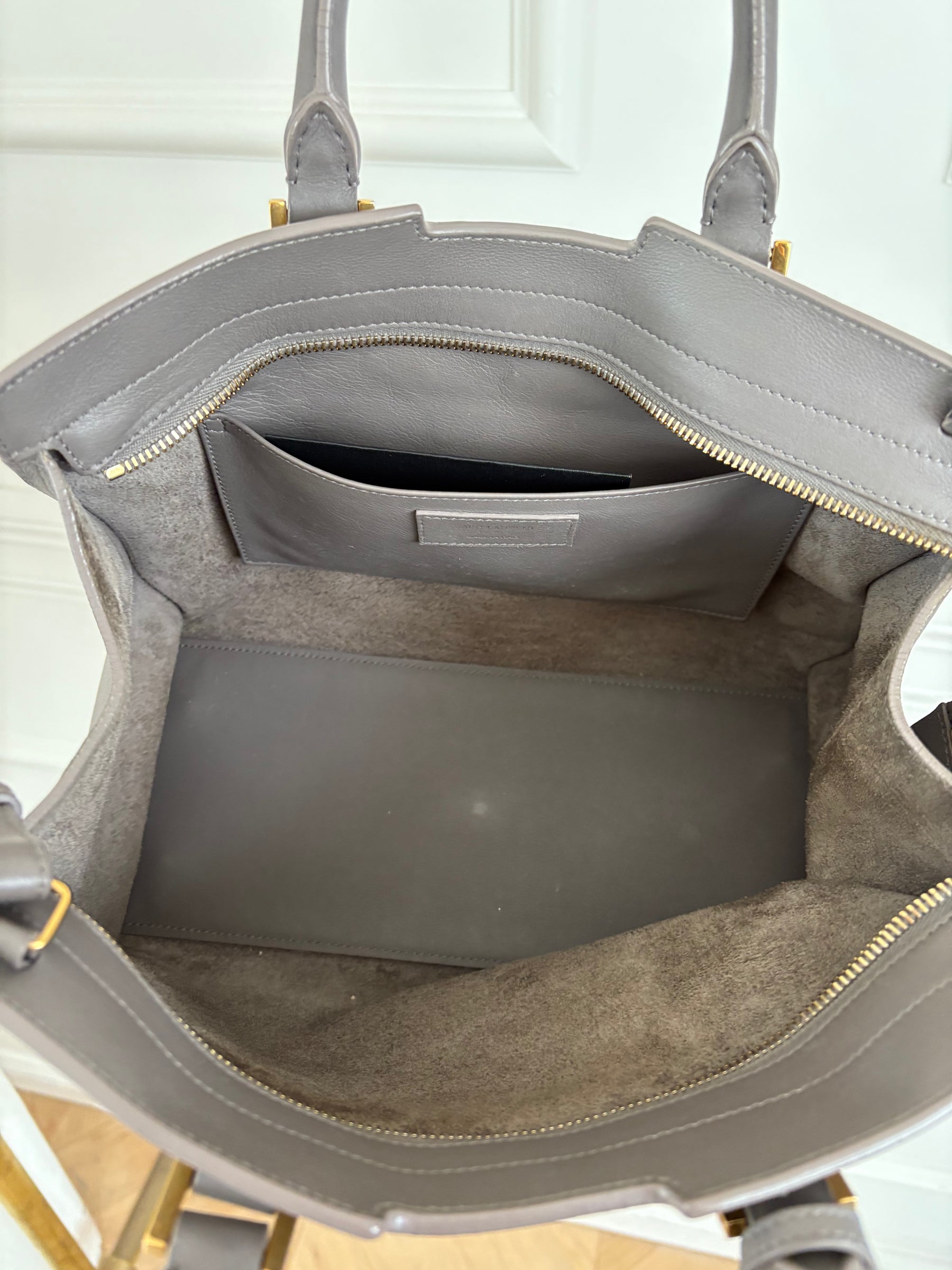 YSL Monogram Cabas leather crossbody bag